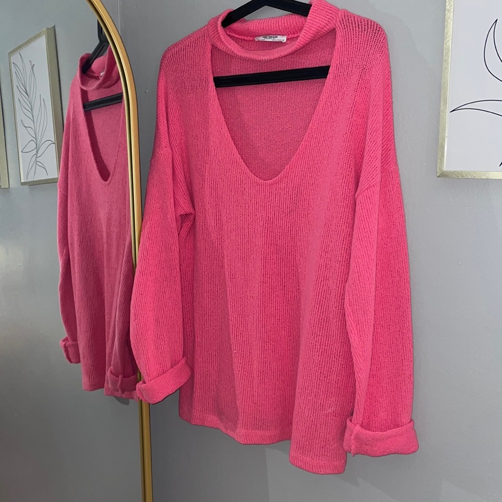 ZARA pink knit style long sleeve